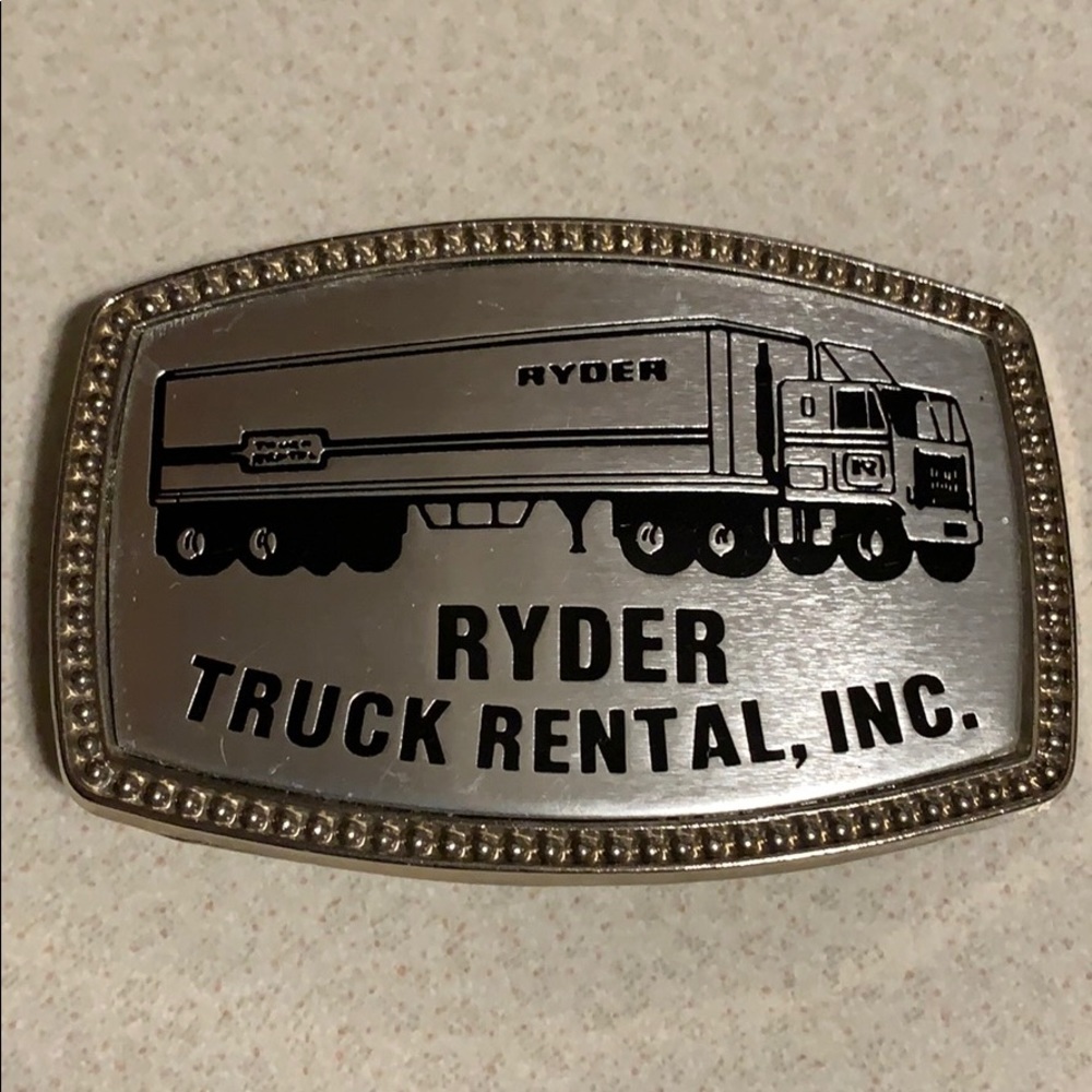 Men’s belt buckle Ryder Truck Rental